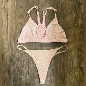 Midori Bikinis Nene bikini set. Pink white polka dot. Cosabella Med. Cruz small